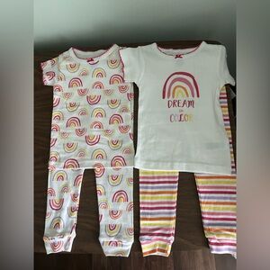 NWT Colorful Rainbow Kids Pajama Set 24M